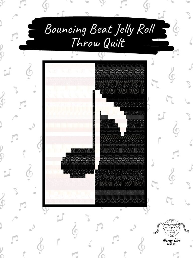 PRINT - Bouncing Beat Jelly Roll Throw Quilt Print