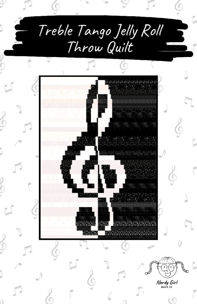 PRINT - Treble Tango Jelly Roll Throw Quilt Pattern